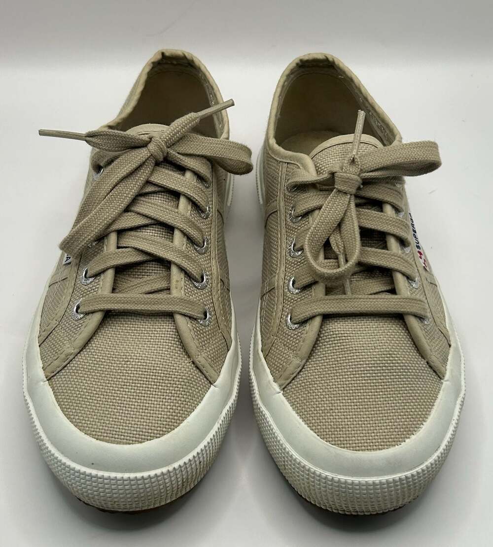 Superga S000010-849 Classic Canvas Sneakers Khaki Tan Women's Size 6 US